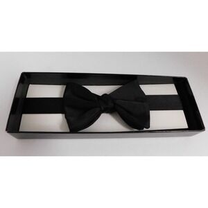 Molly Rodgers Mens Black Silk Bow Tie Bowtie NEW with Box $65rt